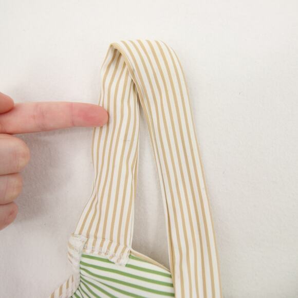 Antonio Melani Bikini Top Striped Twist Front Bralette Bandeau Retro Style XS - Picture 12 of 16